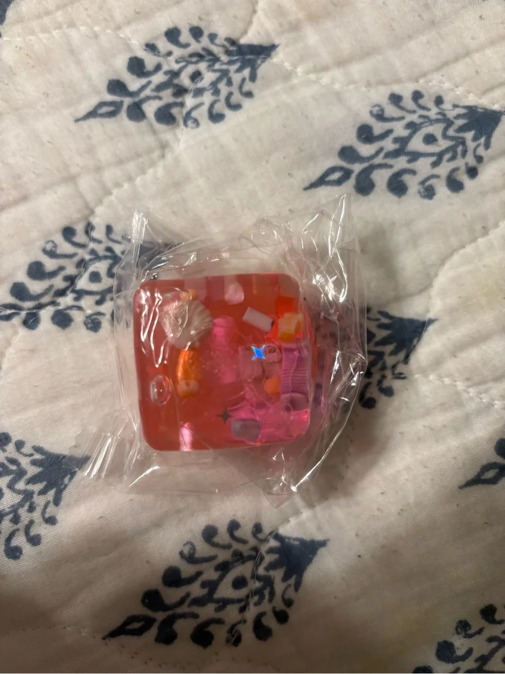 Pink Squishy Sensory Toy for Kids - Decorative Glitter Cube